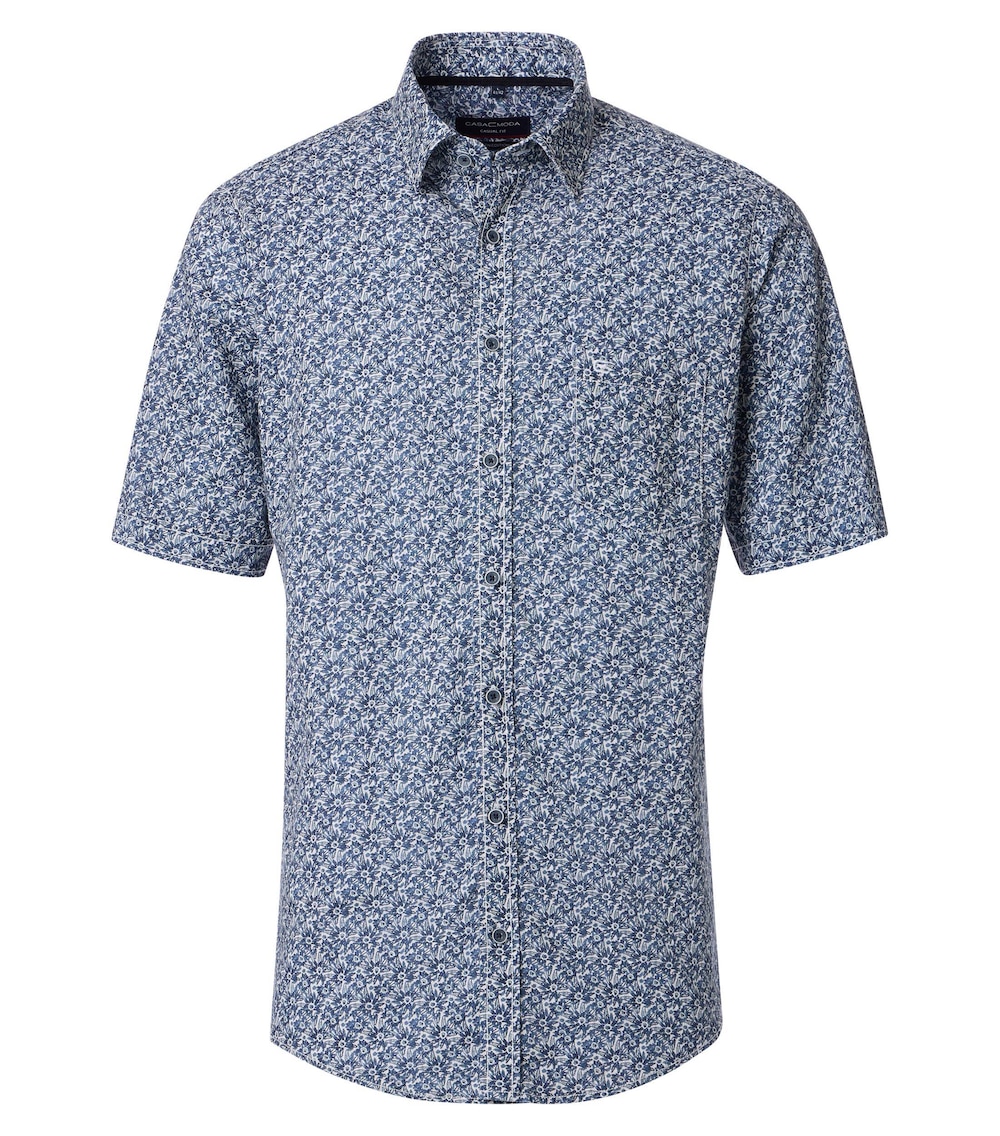 CASAMODA Leinenhemd Print Casual Fit