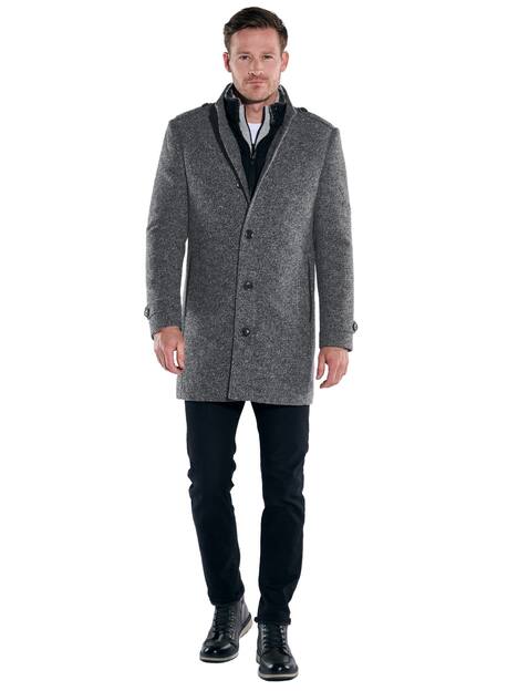 engbers Herren Mantel , Grau