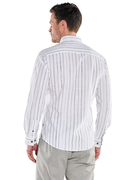 Herren Hemd gemustert , Oliv