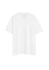 Baumwoll-T-Shirt mit Logo-Print und V-Neck