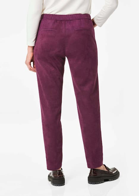 Knöchellange Velourslederhose LOUISA