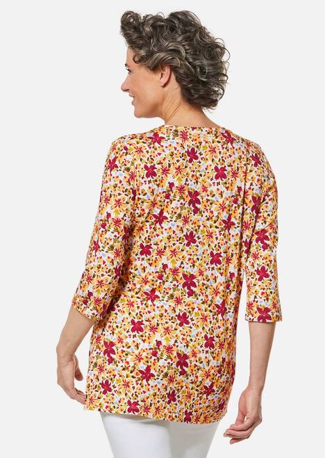 Figurschmeichelndes Drucktunika-Shirt