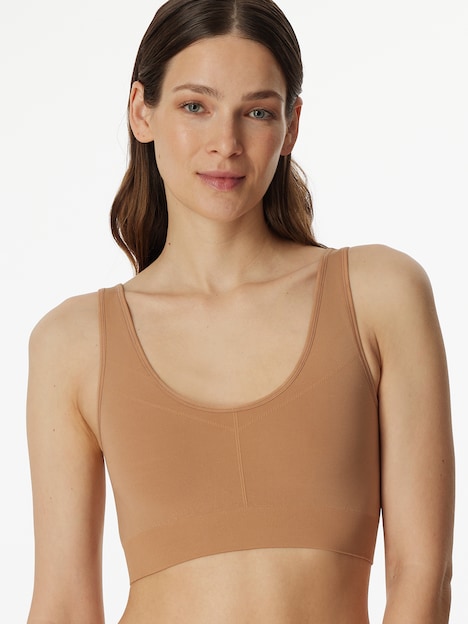 Schiesser Damen Bustier Casual Seamless - maple