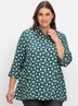 Longbluse 3/4-Arm Sonstiges Muster Hemdkragen