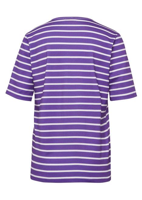 Shirt met ingewerkte strepen van zachte interlock