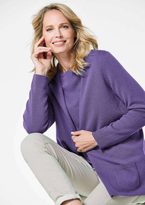 Langarm Feinstrick-Cardigan