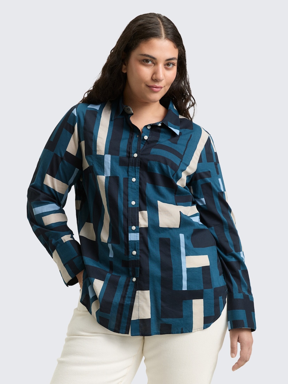 Tom Tailor Women PLUS Blusen & Shirts Plus Size - Hemdbluse mit Muster
