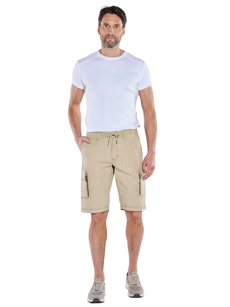 Herren Bermuda mit Tunnelzug , Beige