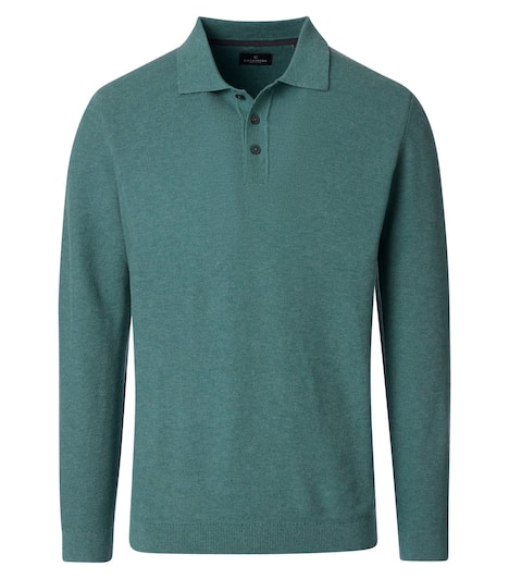 Polo-Shirt Langarm uni