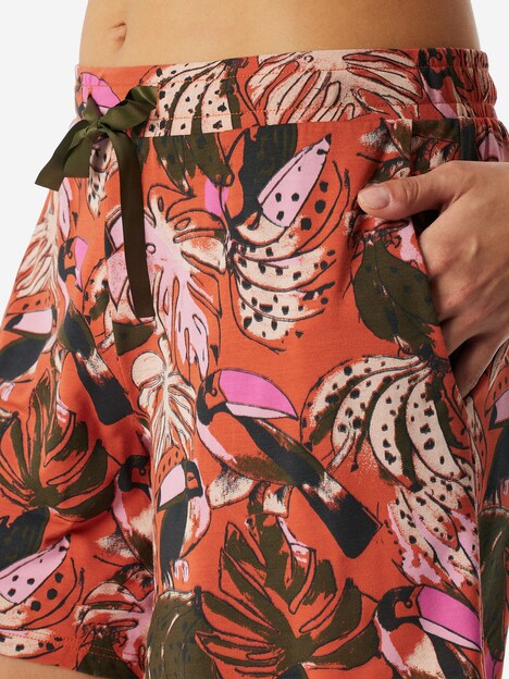 Schiesser Damen Pyjamahose Mix Relax terracotta