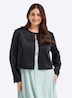 Boleroblazer Bolerojacke im Blazer-Schnitt Langarm Ohne Kragen