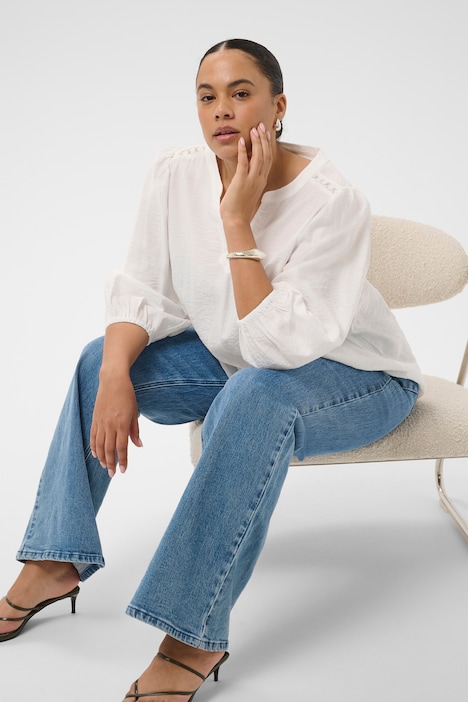 Langarm-Bluse Regular fit
