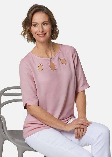 Feminine Bluse mit Ausschnittlösung
