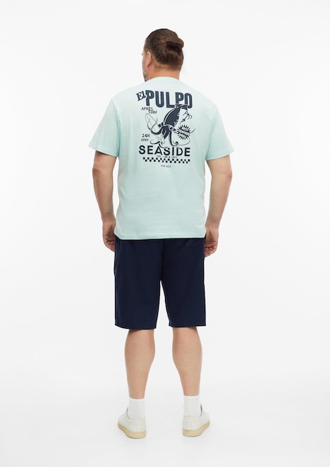 Baumwoll-T-Shirt mit Front- und Rückenprint