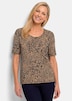 Jersey-Shirt mit Leo Print