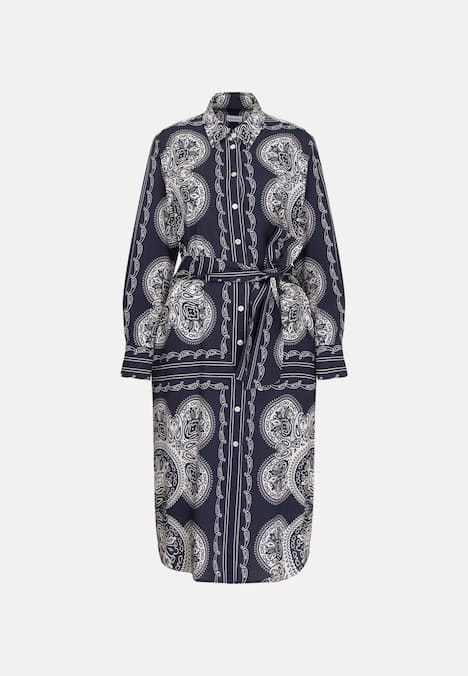 Damen Kleid - Tuchprint