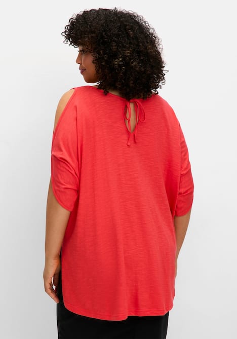 Longshirt Kurzarm Uni