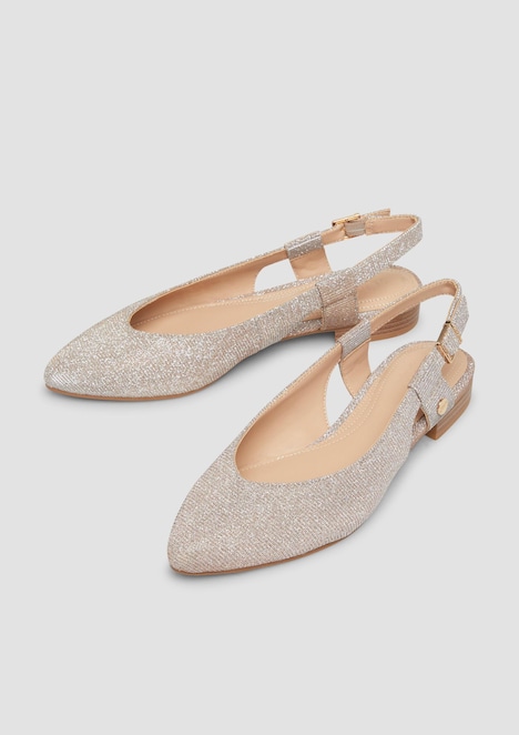 Slingback-Ballerinas mit Dornschließe