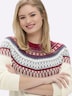 Pullover Langarm Jacquard Sonstiges Muster Ohne Kragen