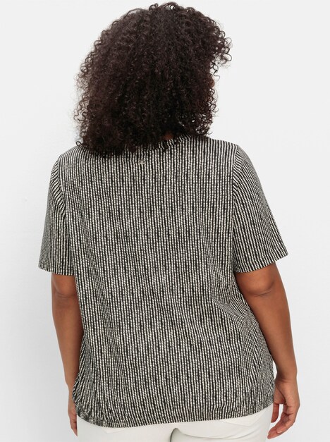 Rundhalsshirt Kurzarm Sonstiges Muster Ohne Kragen