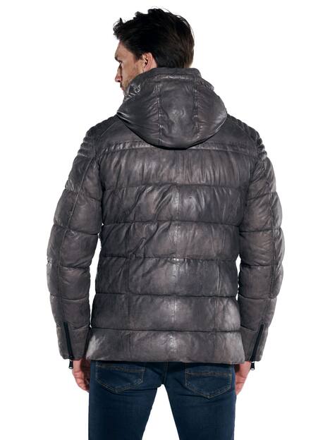 engbers Herren Lederjacke regular , Grau
