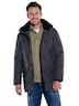 Herren Funktionsjacke mit abnehmbarer Kapuze , Schwarz