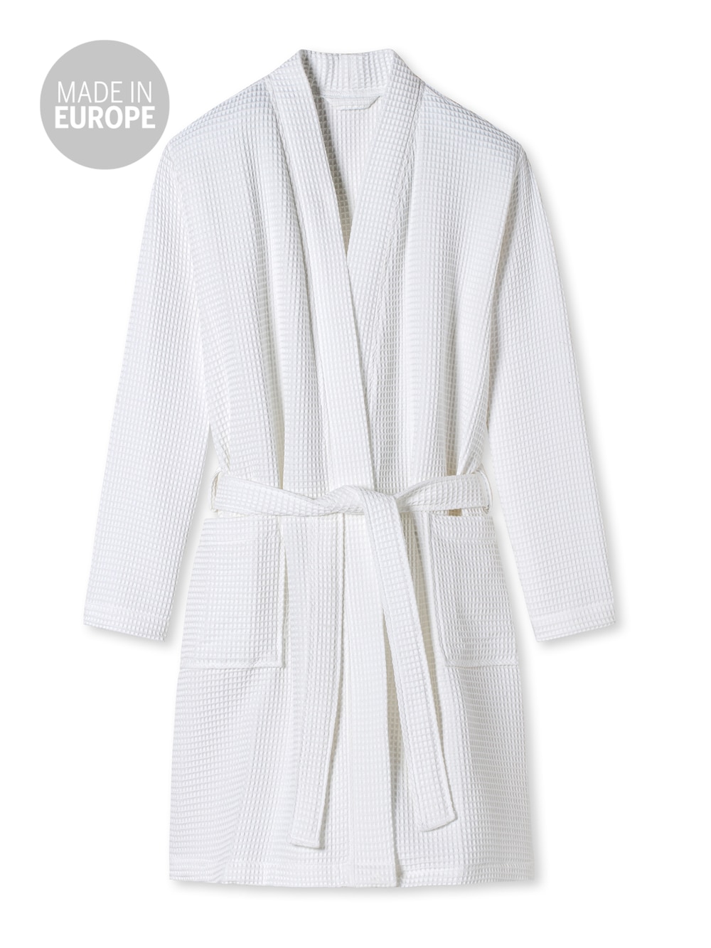 Schiesser Damen Bademantel Elegant Kimono - weiss