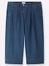 Culotte Culotte aus Denim, mit Bundfalten normal Formbund