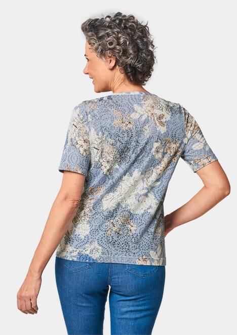 Druckshirt mit Perlen