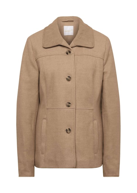 Jacke in Velourslederoptik