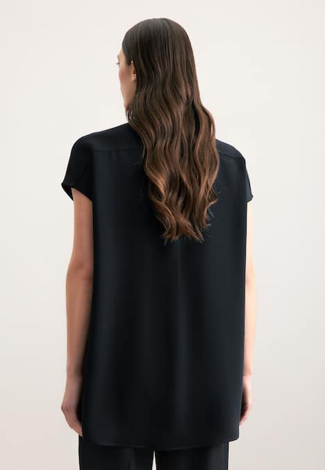 Damen Stehkragenbluse - Uni