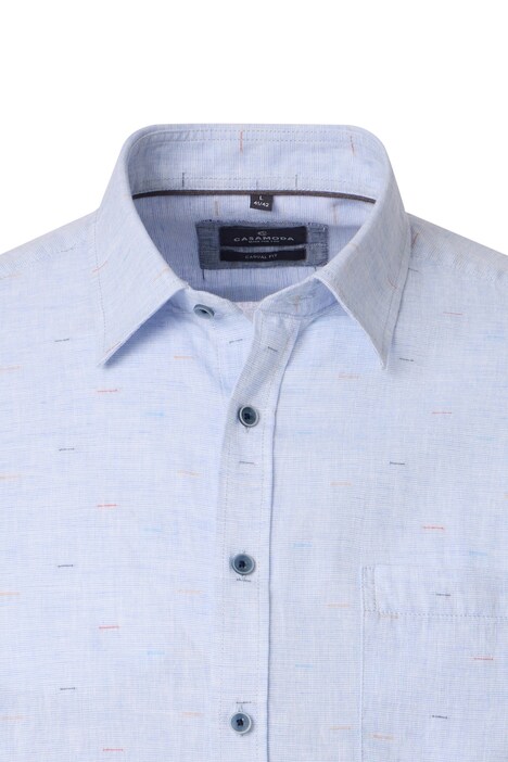 Leinenhemd Kurzarm gestreift Casual Fit