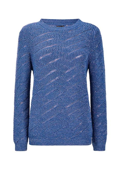 Eleganter Langarm-Strick mit Glanz