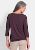 Chiffon-Shirt mit 3/4-Arm, Rundhals