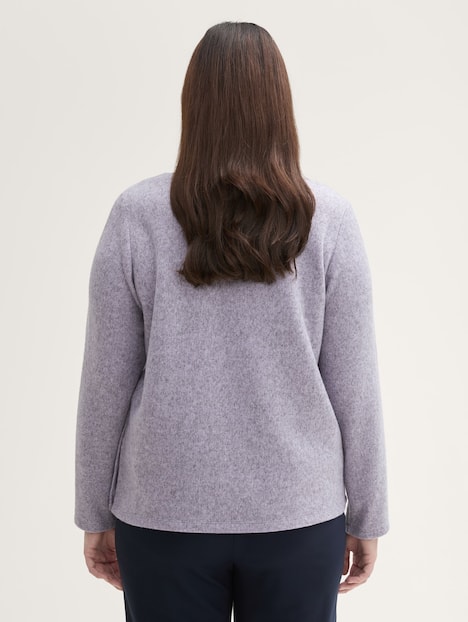 Soft-Touch Sweatshirt mit Knopfdetails