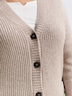 Ripp Cardigan mit V-Ausschnitt