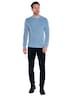 Herren Pullover Rundhals , Mittelblau