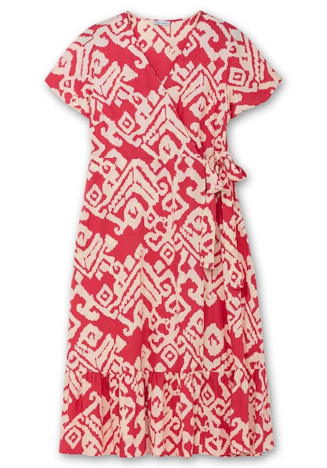 Maxikleid Kurzarm Blumen Ohne Kragen