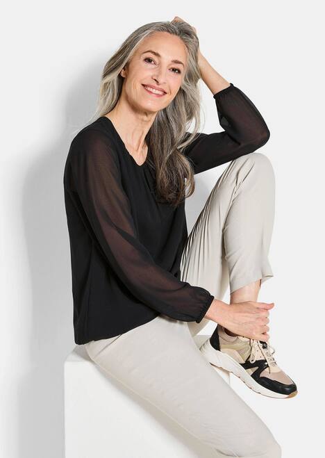 Elegante Bluse aus Chiffon