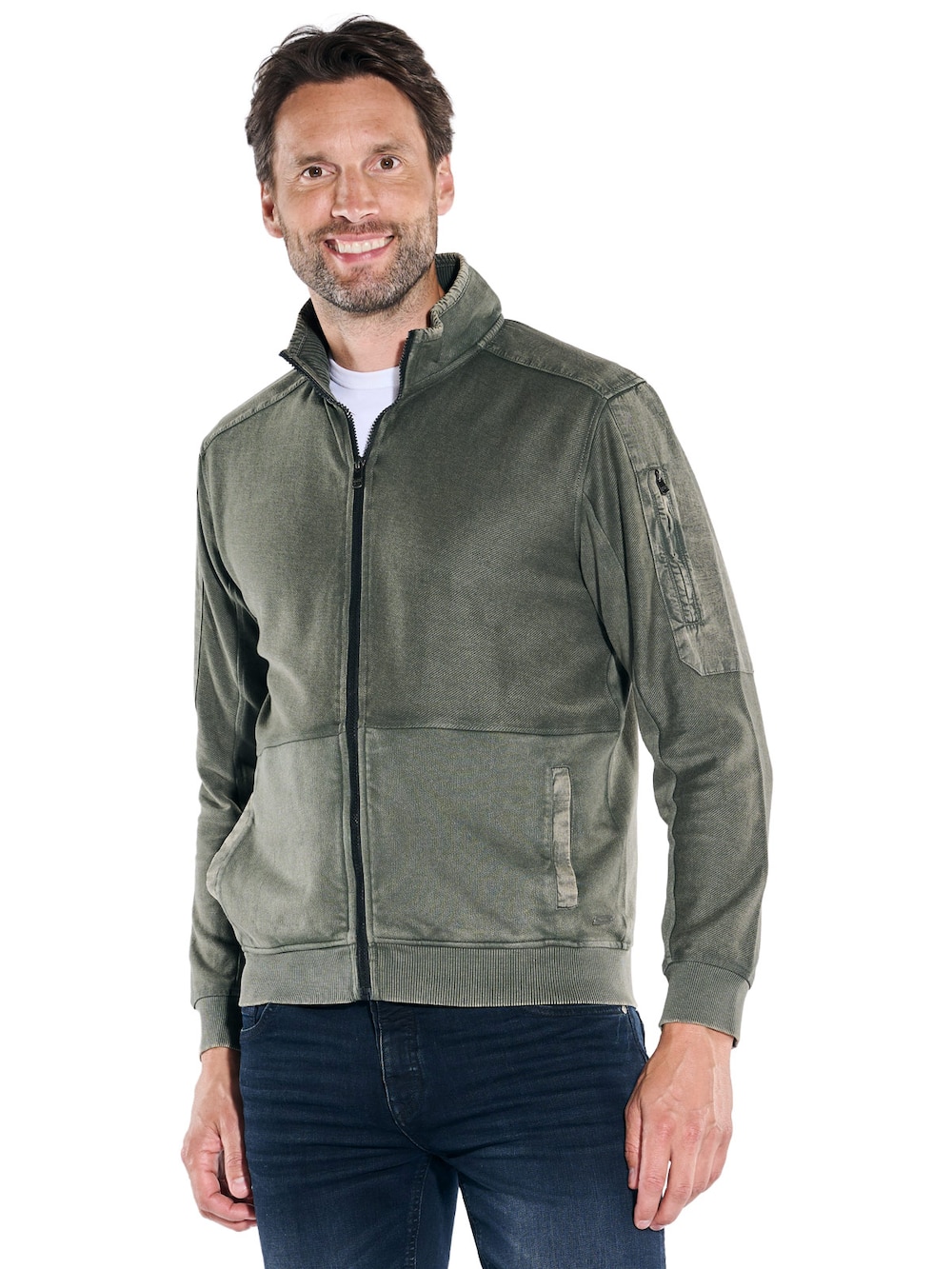 Sweatjacke strukturiert