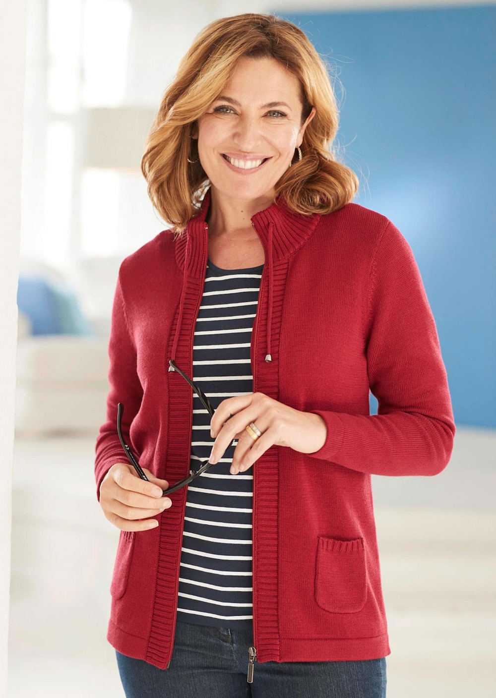Sportliche Strickjacke