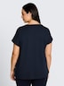 T-Shirt im Material-Mix