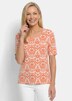 Viskoseshirt mit femininem Ornamentmuster