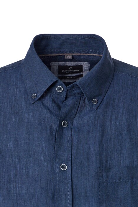 Leinenhemd Kurzarm uni Casual Fit