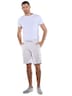 Herren Cargo-Bermuda regular , Kieselgrau