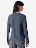 Schiesser Damen Pyjamaoberteil Mix Relax blaugrau