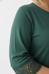 Lyocell-Shirt 3/4-Arm Uni Ohne Kragen