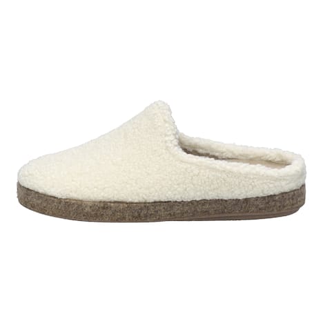 Damen Hausschuh Lara 02, offwhite-kombi