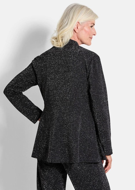 Glänzender Festblazer mit Schalkragen