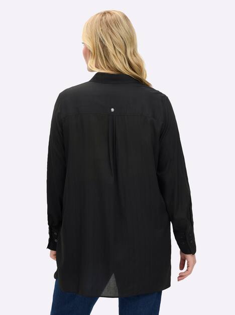 Hemdbluse Langarm Sonstiges Muster Hemdkragen